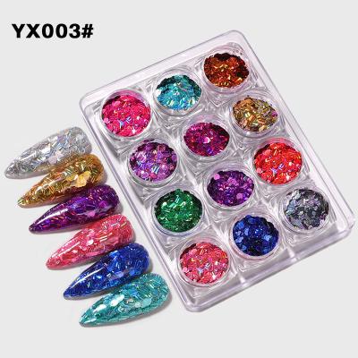 China Super Thin Ready Running Shiny Colorful Set Round Shape Lase Holographic12Boxes Nail Glitter Glitters for sale