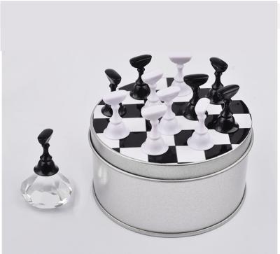 China Magnetic Magnetic Art Training Practice Display Stand Chessboard Nail DIY Nail Art Tips Holders Crystal Nail Set for sale