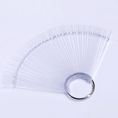 China False Nail Sticks 50Pcs False Nail Sticks With Metal Split Ring Nail Art Polish Practice Display Tips for sale