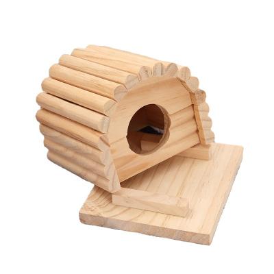 China Hot Selling Stocked Hamster Villa House Hamster Toys Wooden Hamster Cage for sale