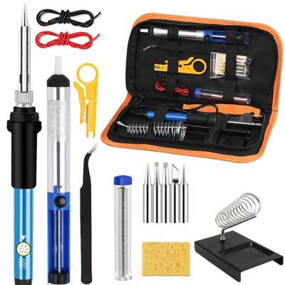 China Pencil Grip High Power Soldering Iron 15pcs Maintenance Set Temperature Adjustable Electric Soldering Iron for sale