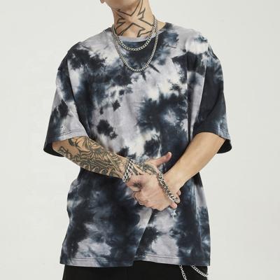 China 2021 Summer New Arrival Anti-Wrinkle Dye Tie Dye Comfortable Men'S Soft Fashion Cotton T-shirt Custom Made T-shirt for sale