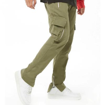 China Fashionable Anti-wrinkle Mens Cargo Pants High Quality Mens Multi Pocket Casual Chino Pants With Ankle Zipper for sale