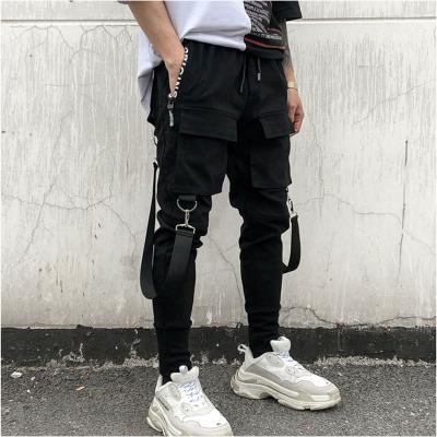 China New Fashion Anti-wrinkle Side Cargo Pockets Pencil Pants Wholesale Mens Hip Hop Joggers Pants for sale