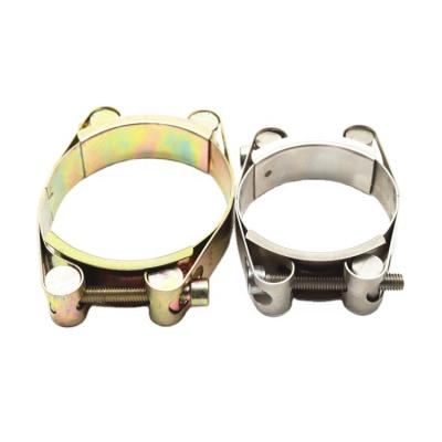 China High quality health care hot sale high quality carbon steel galvanizing/stainless steel 201 or 304 heavy duty double bolt pipe clamp for sale