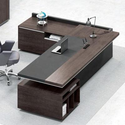 China Modern Design Porcelain Boss Chair ufficio de Tavolo DA Convertible High Quality Wood Office Furniture L Shape Desk for sale