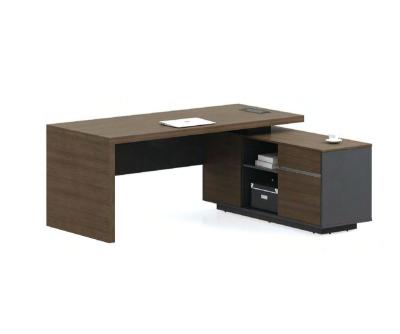 China Economical 2m L Shape Modern Design Manager Working Office Desk With Drawers for sale