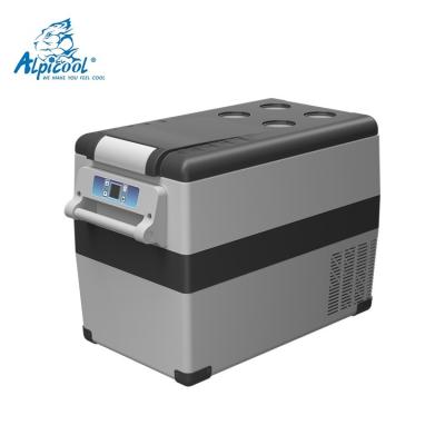 China Alpicool CF55 55L Clinic Transport Freezer and Frozen Car Fridge Freezer 12v DC Compressor Portable Fridge for Beer Cooling for sale