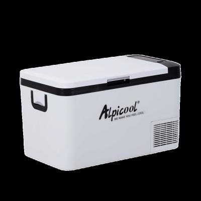 China ABS Alpicool K25 12V/24V Mini Fridge Portable Electric Cooler Car and Home Dual Use for sale