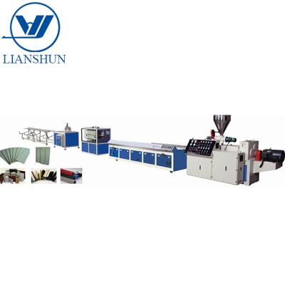 China Plastic Profile UPVC PVC WPC Wood Door Frame Profile Making Machine Extrusion UPVC Profile Production Line for sale