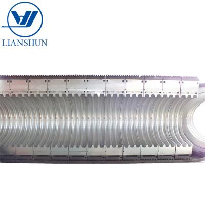 China HDPE Double Wall Corrugated Pipe Making Machine Aluminum Forming Mold Blocks For 250mm Double Wall Corrugated Pipe Machine In Slovenia for sale