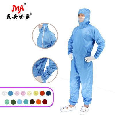 China 5mm Grid Washable ESD TC Garment Cleanroom Lab Coat Antistatic Dust Free Unisex Clothing for sale