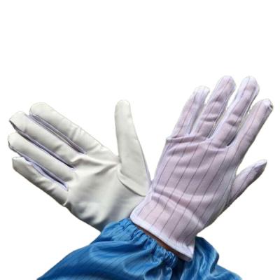 China nylon palm coating gloves esd antistatic white working hand gloves for sale