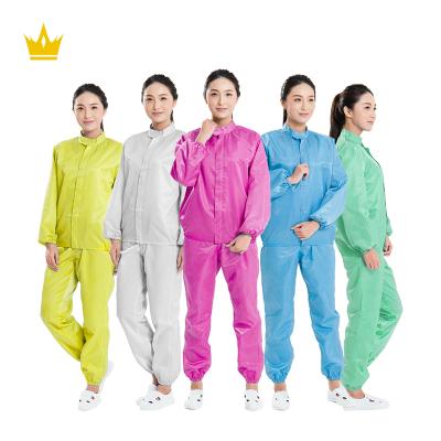 China Meianshijia Polyester Fiber Esd Clothes Antistatic Clothing , Esd Smock Gown Anti-Static ESD Siamese Clothes à venda