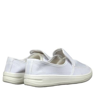 China Factory Supply Comfort Soft Canvas Shoes Esd Shoes PU Soft-soled Cleanroom Working Mesh Work Antistatic, White à venda