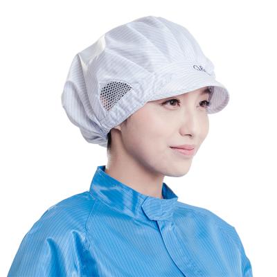 China Supply electronics factory, food factory can print with white anti-static dust-free workshop hat zu verkaufen