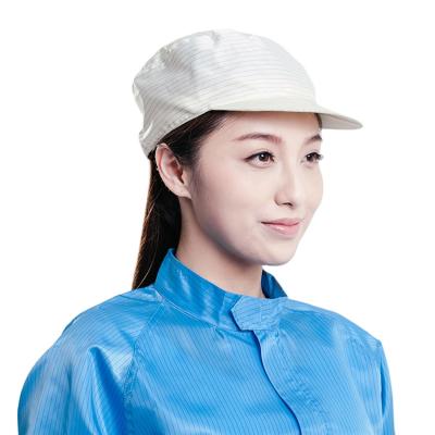 China Wholesale fashionable anti-static caps with white stripes and buckles, suitable for various industries zu verkaufen