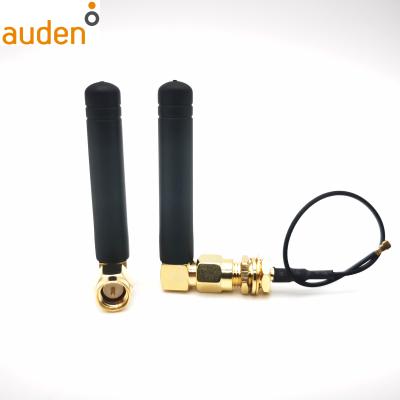 China Wlan Devices Waterproof High Gain Dual Band 3dBi 2.4GHz 5.8GHz SMA Rubber Connector 49mm External WIFI Antenna for sale