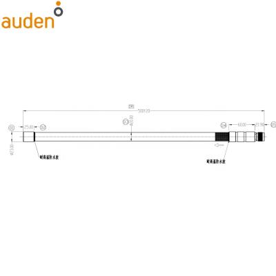 China Auden 3 DBi Outdoor LoRa Devices 470-710 High Quality IP67 Waterproof With Type N Connector Outdoor Fiberglass Antenna for sale