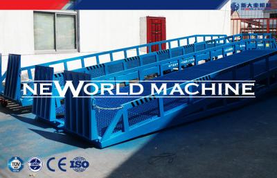 China Blue 6T Hydraulic Lift Platform / Mobile Loading Dock Ramp Leveler for sale