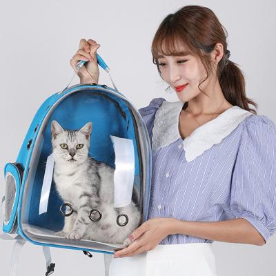 China Travel Breathable Backpack for Cat and Dog Space Pet Backpack Transparent Bag for Cat Dog for sale