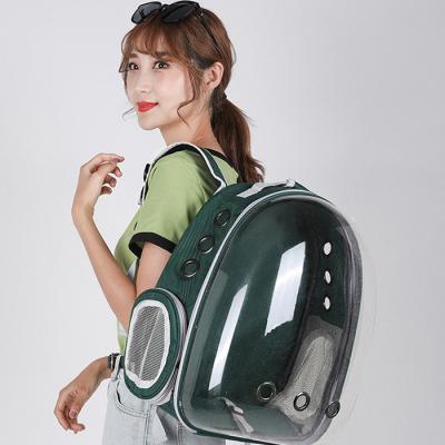 China Small Cat Backpack Travel Space Capsule Dog Carriers Breathable Cat Carrier Bags Breathable Pet Cage for sale