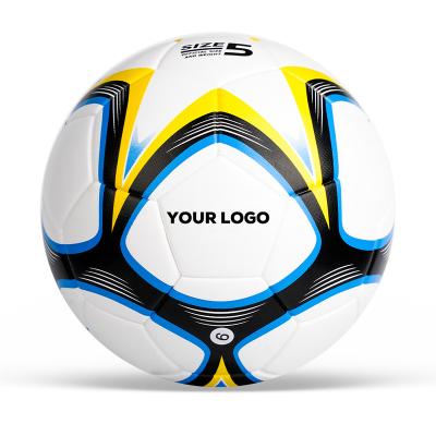 China For Match or Competition Wholesale Size 5 TPU/PU White Match Soccer Ball with Custom Logo Print for Futsal Training and Official Matches for sale