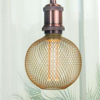 China Luxury Modern Retro Vintage Chainmail Style Filament Bulb 4W 220V 200lm E27 Low Iron Led Bulb Lights for sale