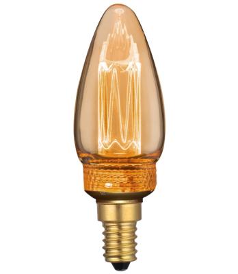 China Restaurant Hotel/Residential Vintage Dimmable LED Commercial Amber Filament LED Candle LED Edison Light Bulb Dimmable For Decoration for sale