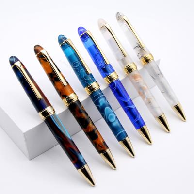 China Factory Directly Offer Hand Polished Luxury Gift With Logo Acrylic Ball Pen Customized for sale