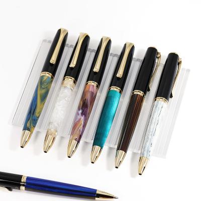 China 2022 RECHARGE Factory Offer Colorful Hand Polished Luxury Gift Package With Logo Acrylic Ball Pen Customized for sale