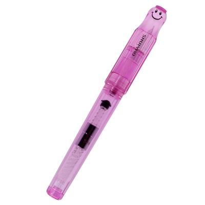 China Lingmo Classic High Quality Luxury Cute Calligraphy Promotional Pen OEM PC Pink Plastic Fountain Pen - for sale