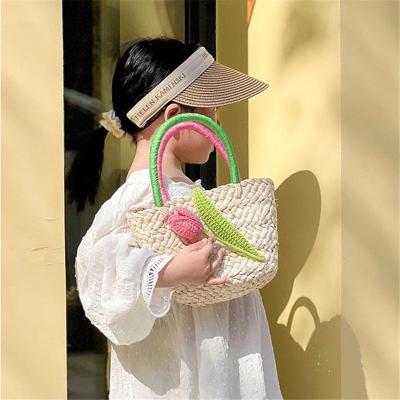 China Others Rattan Casual Baskets Bag Women Handbags Summer Beach Straw Bags Small Tote Bali Travel Purse Wicker Woven Handmade Bag for sale