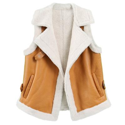 China YOUANNA Waterproof Women Lamb Fur Sheepskin Genuine Sheepskin Fur Coat Lady Casual Fur Jacket Coat HW1037 for sale