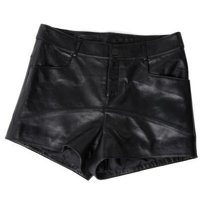 China YOUANNA Anti-Wrinkle Woman Genuine Leather Shorts Women Short With Zipper Woman High Waist Sexy Booty Shorts HW3084 Hhaki Causal Mujer for sale