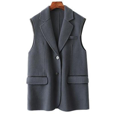 China 100% Official Youanna Women's Lady Of The Fur Breathable Wool Sweater Vest Women's Wool Vest HW2076 for sale