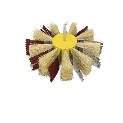 China Woodwork Sisal Sandpaper Flat Grinding Sanding Polishing Brush Wheel for sale