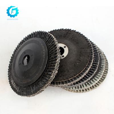 China Metal Wood Abrasive Disc Fin Disc Polishing Abrasive Wheel, 5inch Back Flexible Fin Disc Fiberglass Flower Disc for sale