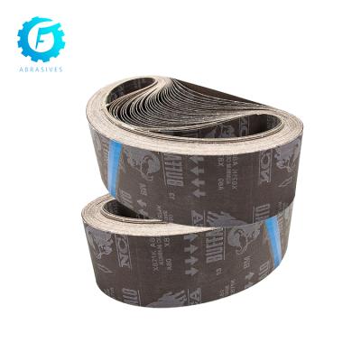 China Abrasives Polishing Aluminum Oxide OEM Sand Belt Abrasive Wood and Industrial Metal Sand Belt for sale