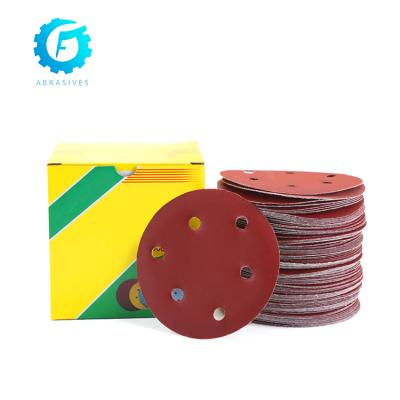 China Sand Disc 125mm Abrasive Aluminum Oxide Sand Grinding Wheel Disc Paper Sanding Disc for sale