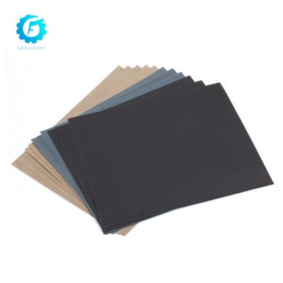 China Silicon Paper Waterproof Carbide Free Waterproof Sandpaper 100% Emery Sample Sand Paper p100 abrasive sand paper for sale