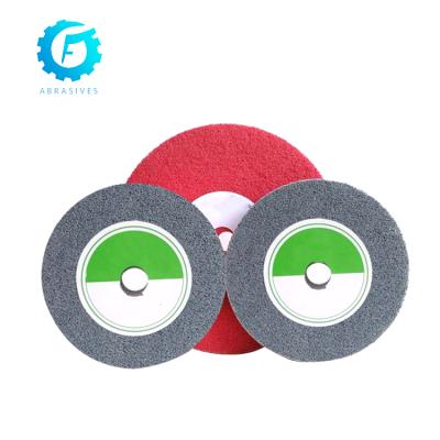 China Non Woven Nylon Polishing Wheel Polishing Wheel With Cover For Polishing for sale