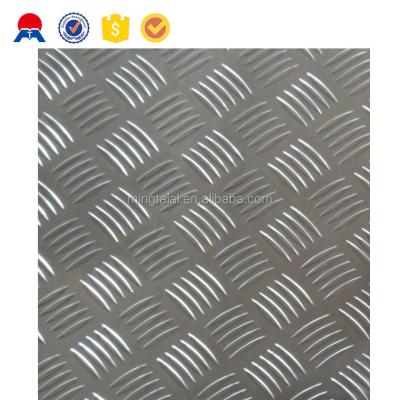 China Vehicles Aluminum 5 Bar Anti Slip Tread Plate 5052 Aluminum Diamond Checkered Sheet 6061 t6 for sale