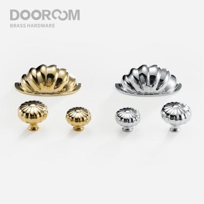 China EUROPEAN Dooroom Cup Trash Bin Pull Brass Furniture Handles Modern Shiny Gold Wardrobe Dresser Closet Cabinet Drawer Shoebox Knobs for sale