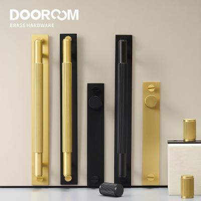 China Modern Brass Furniture Handles Dooroom Linear Stripe With Dish Cupboard Wardrobe Dresser Drawer Cabinet Knobs Pulls Knobs for sale