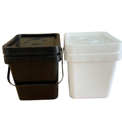 China Printing Silk Screen 1 Gallon Square Plastic Bucket 4 Liter Customize YES Food Grade PP for sale