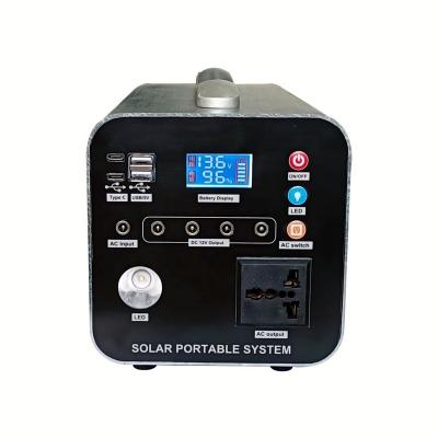 China Hot Selling Outdoor Solar Power Solar Storage System 300W Lithium Battery Portable Backup Power Station LiFePO4 Type C 384Wh for sale