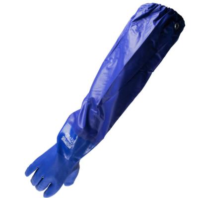 China Hand Protection Dursafety Long PVC Leather Gloves Slap Long PVC Industrial Gloves Double Cuff Long PVC Glove for sale