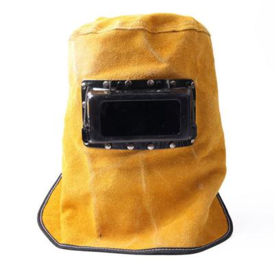 China Work China Factory Welding Heat Resistant Durable Cowhide Split Leather Welding Hat Welding Cap for sale