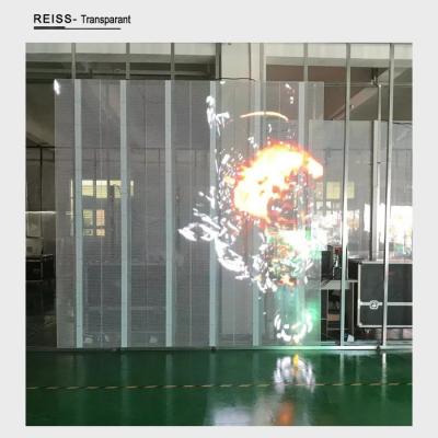 China Indoor Transparent Glass LED Display , Transparent LED Panel Ultra Thin for sale